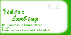 viktor lambing business card